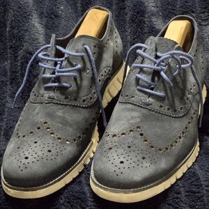 Cole Haan Zerogrand Wing Blue Suede Oxford Men's Sz 12
